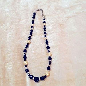 Onyx and Pearl Necklace